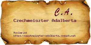 Czechmeiszter Adalberta névjegykártya